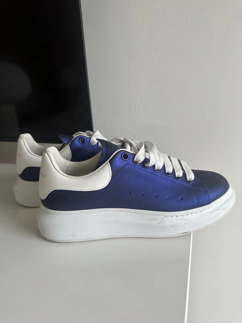 Alexander McQueen Oversized Sneakers in “Electric Blue”